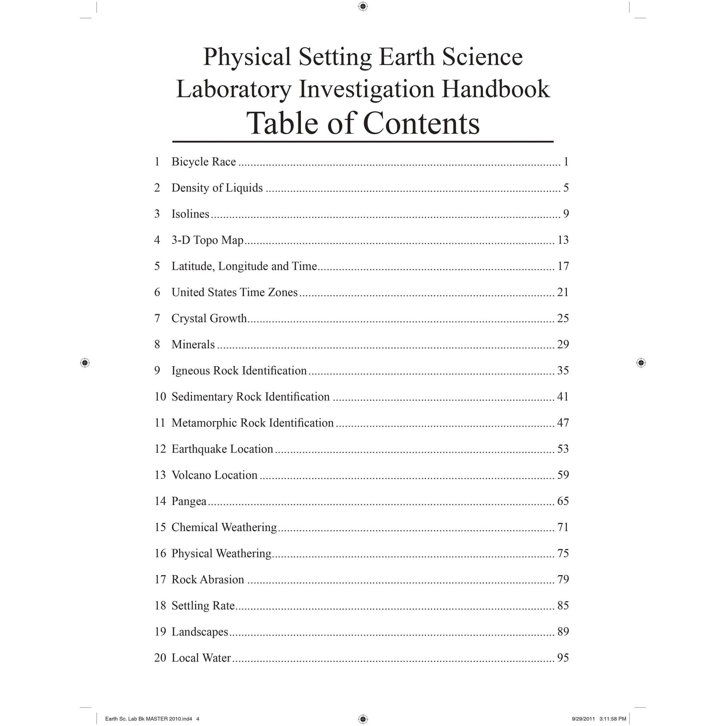 Earth Science Investigations - 3rd Edition