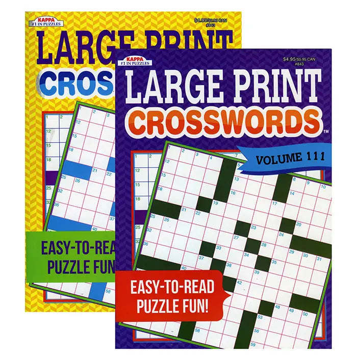 Large Print Crosswords