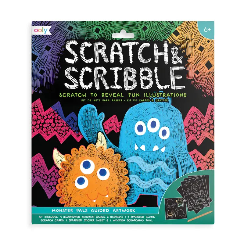 Monster Pals Scratch and Scribble Scratch Art Kit