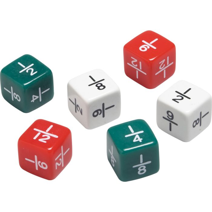 Fraction Dice, 6 Pcs