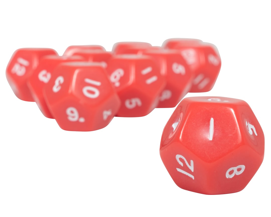 DICE: Polyhedral dice, 12/st