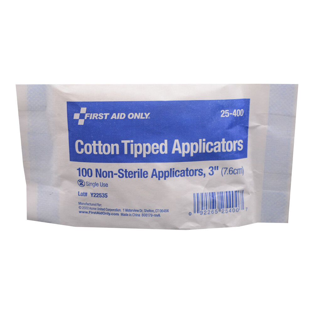 APPLICATORS: Cotton Tipped, 100/pk