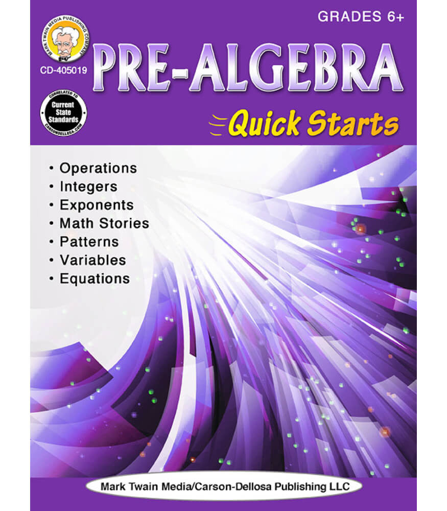 Pre-Algebra Quick Starts Workbook Grade 6-12