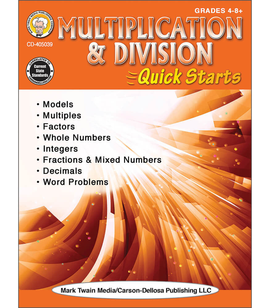 Multiplication & Division Quick Starts Workbook Grade 4-12 Paperback