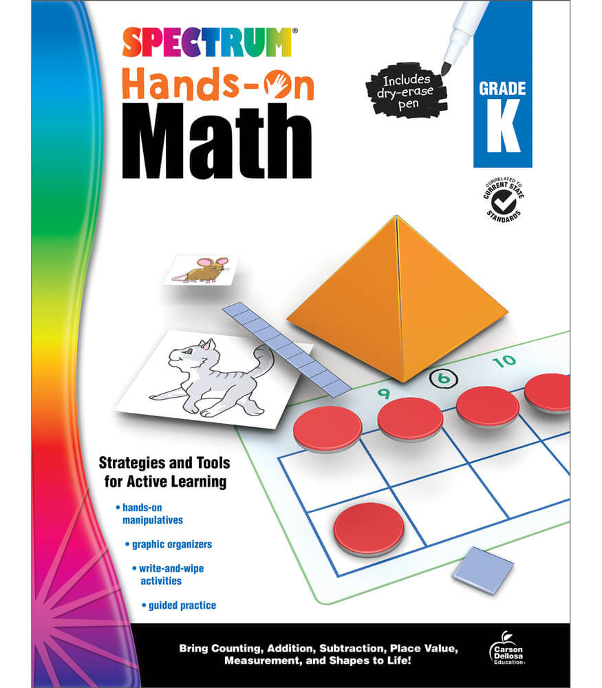Spectrum Hands-On Math Workbook Grade K Paperback