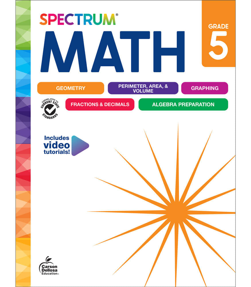 Spectrum Math Workbook Grade 5 Paperback