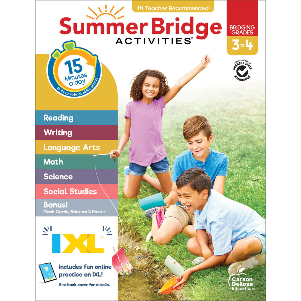 Summer Bridge Activities Workbook Grade 3-4 Paperback