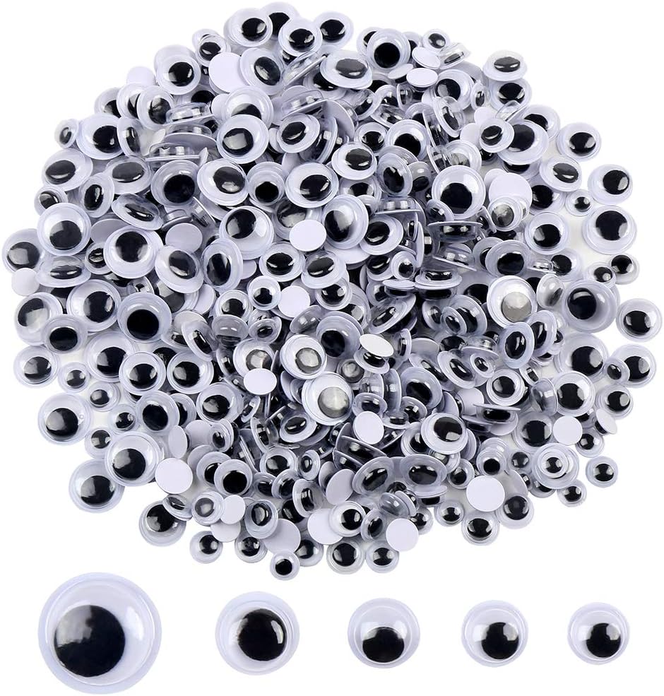 WIGGLE EYES: Peel'n Stick, Assortment, 500/pk