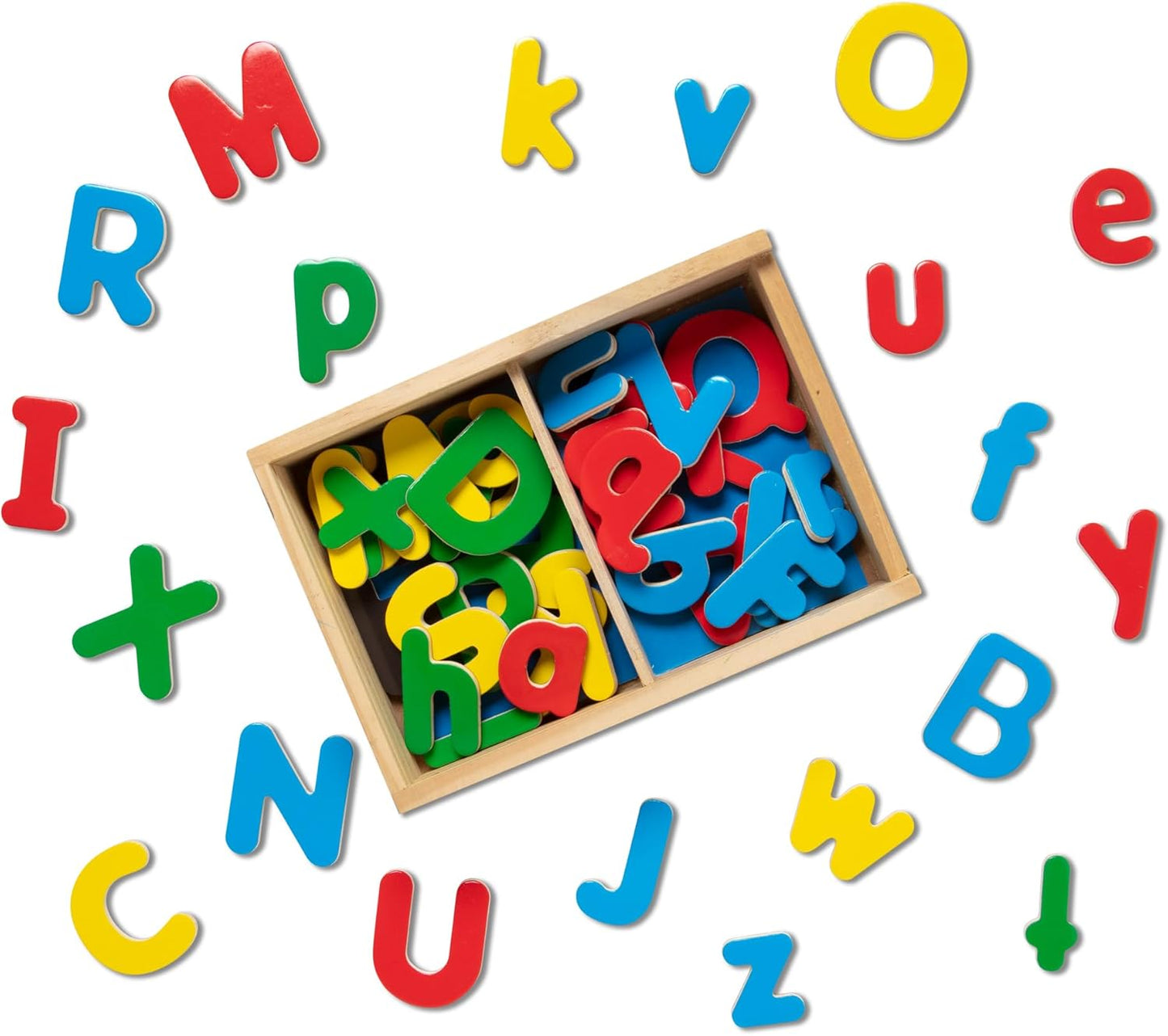 Melissa & Doug 52 Wooden Alphabet Magnets in a Box