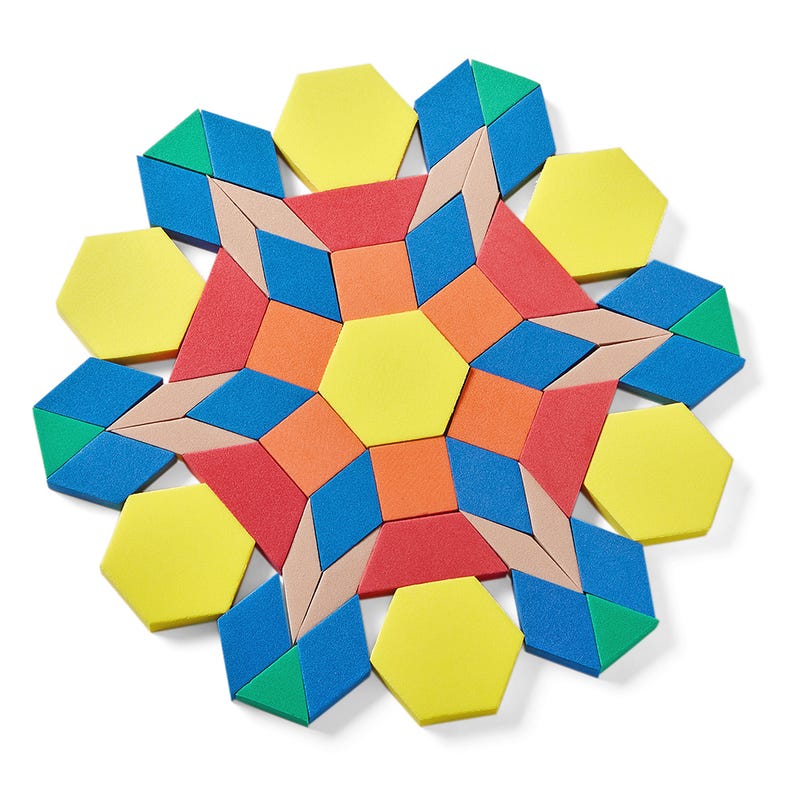 PATTERN BLOCKS: Foam or Plastic, 250/set