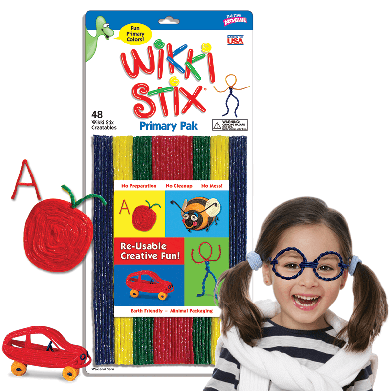 WIKKI STIX: 4 PRIMARY COLORS, 48/PK