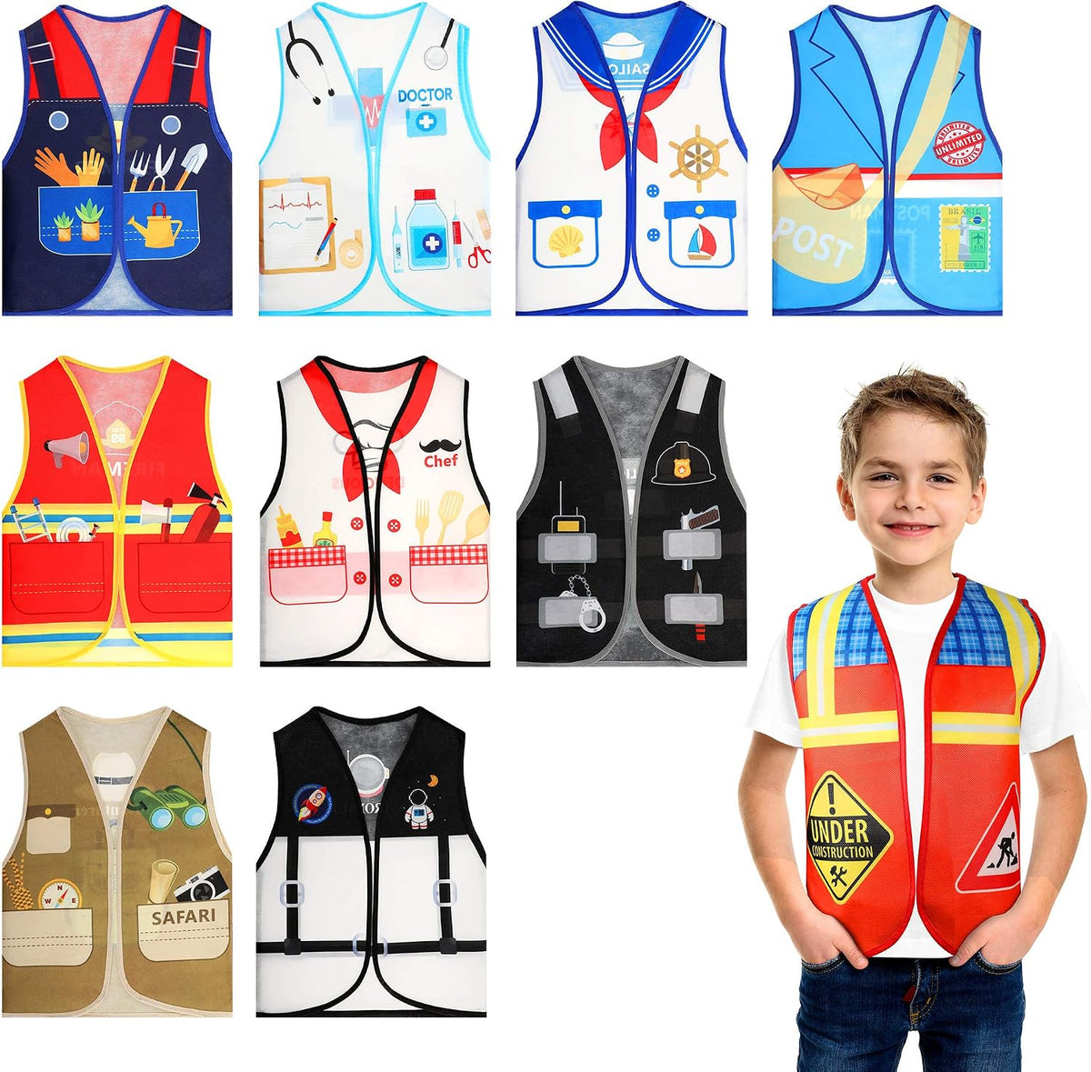 Vest: Career Focus, Child size, Assorted occupations