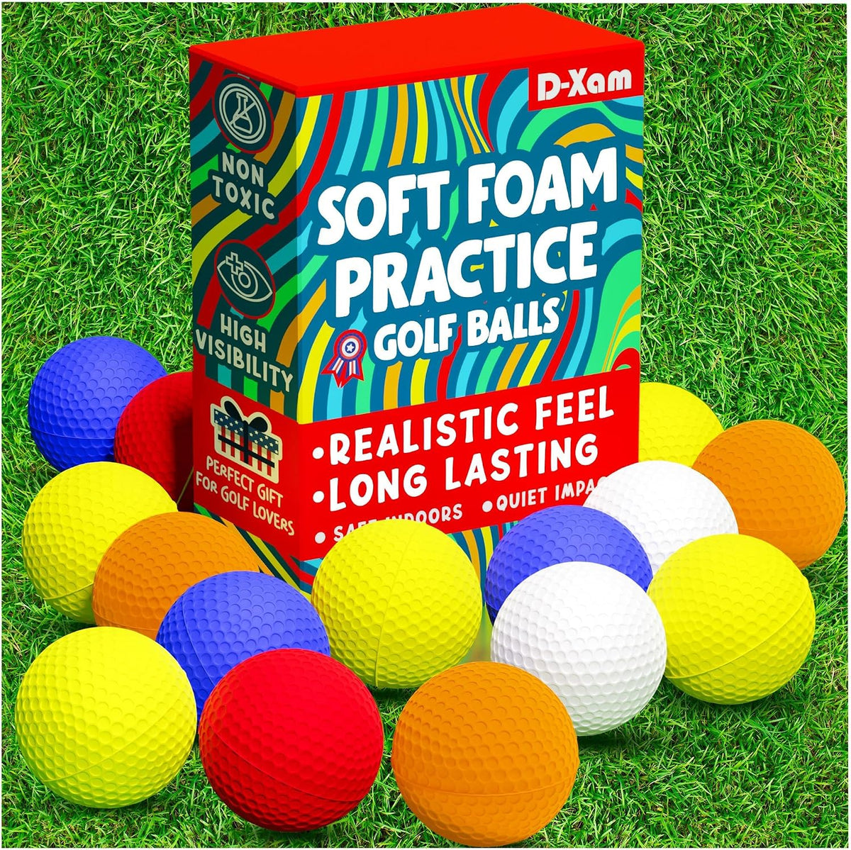 BALL: Golf, Foam, Assorted Color