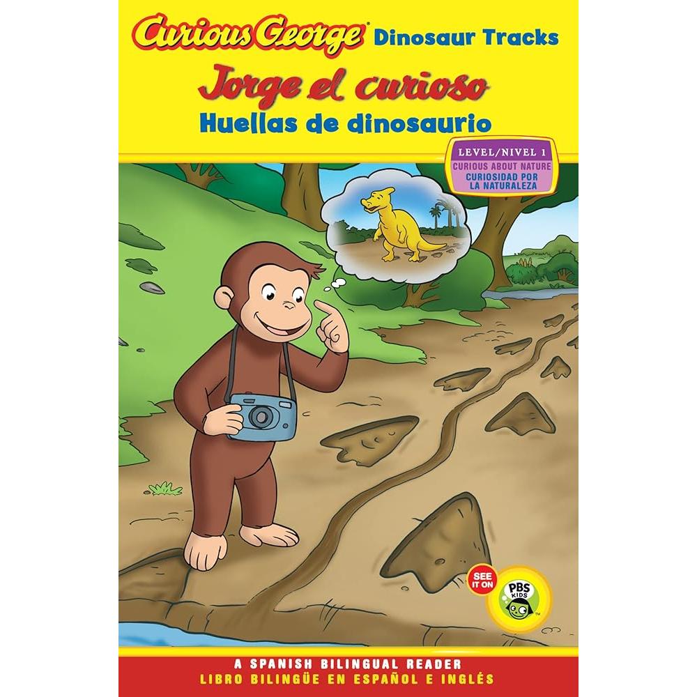 Curious George: Dinosaur Tracks/Jorge el curioso huellas de dinosaurio: Bilingual English-Spanish (Curious George TV) cover image