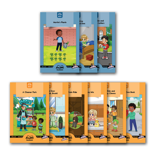 Level 3 Advanced Decodable Readers K-2 Vowel Patterns, Ruling R, Diphthongs A(set of 9 Stories)