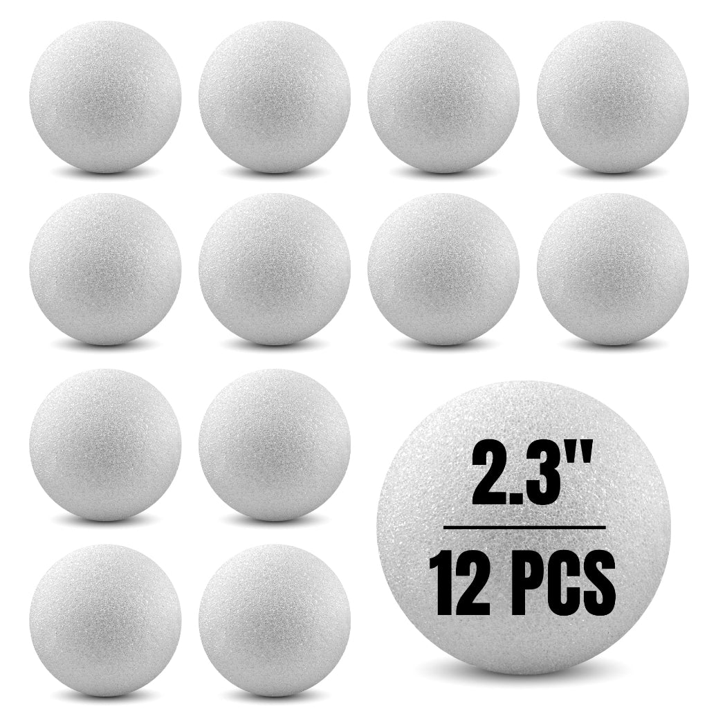 BALL: Styrofoam balls, 2", 12/pk