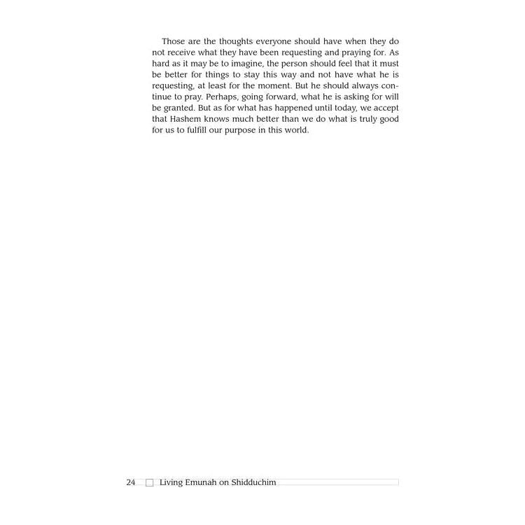 Living Emunah on Shidduchim