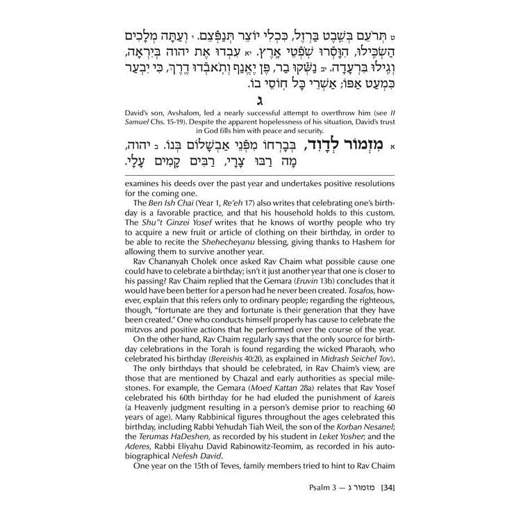 Rav Chaim Kanievsky on Tehillim - Jaffa Family Edition
