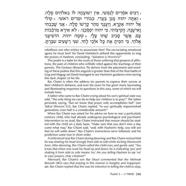 Rav Chaim Kanievsky on Tehillim - Jaffa Family Edition