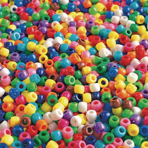 BEADS: Pony, (approx. 1/2 lb. bag), Asst Colors