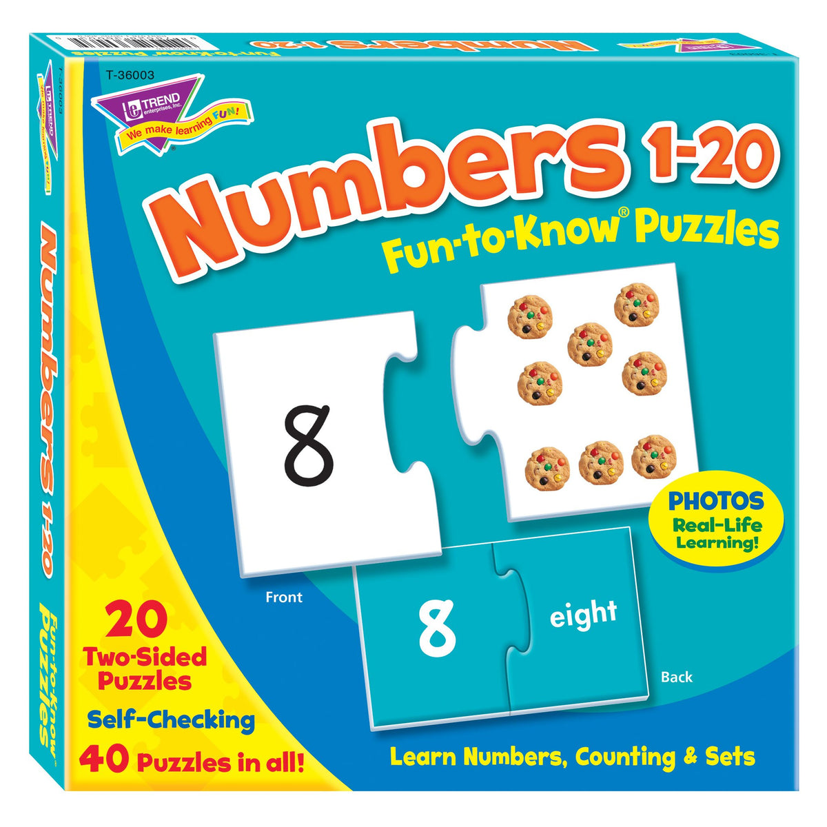 Game: Matching Puzzle Counting Cards 1-20 with pictures
