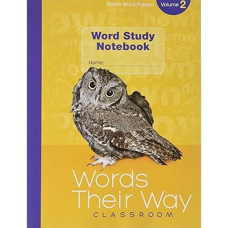 Words Their Way Classroom 2019 Within Word Patterns Volume 2