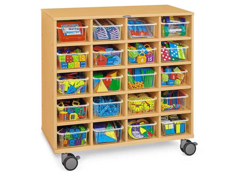 Flex-Space Mobile Clear-View 20-Bin Storage Center