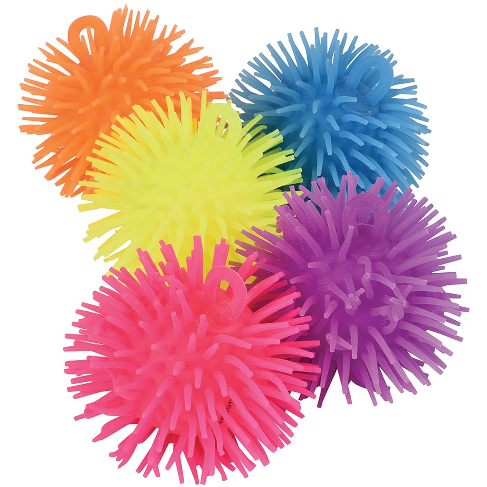 BALL: Puff, assorted colors, 4", 12/pk