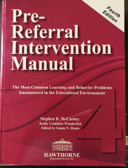 Pre-Referral Intervention Manual