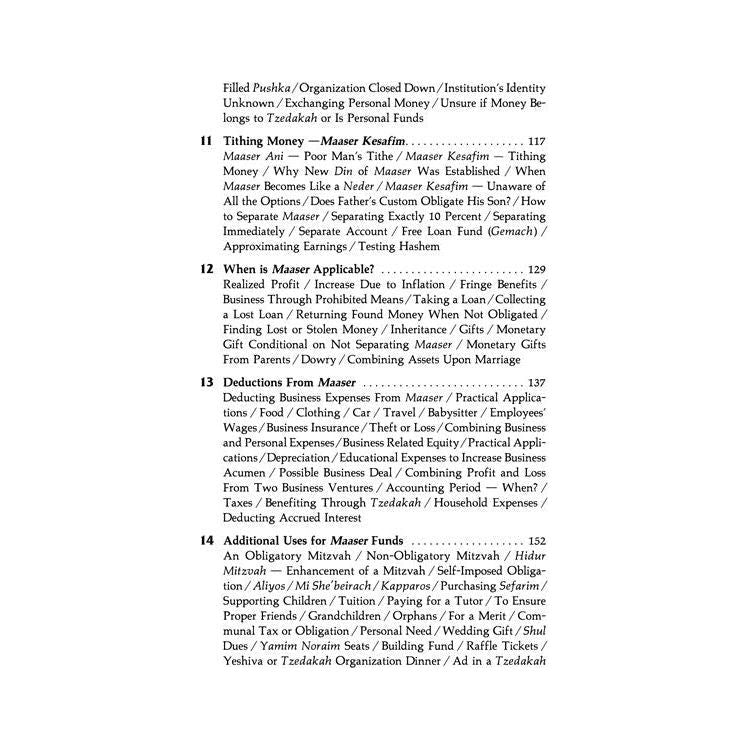 The Laws of Tzedakah and Maaser
