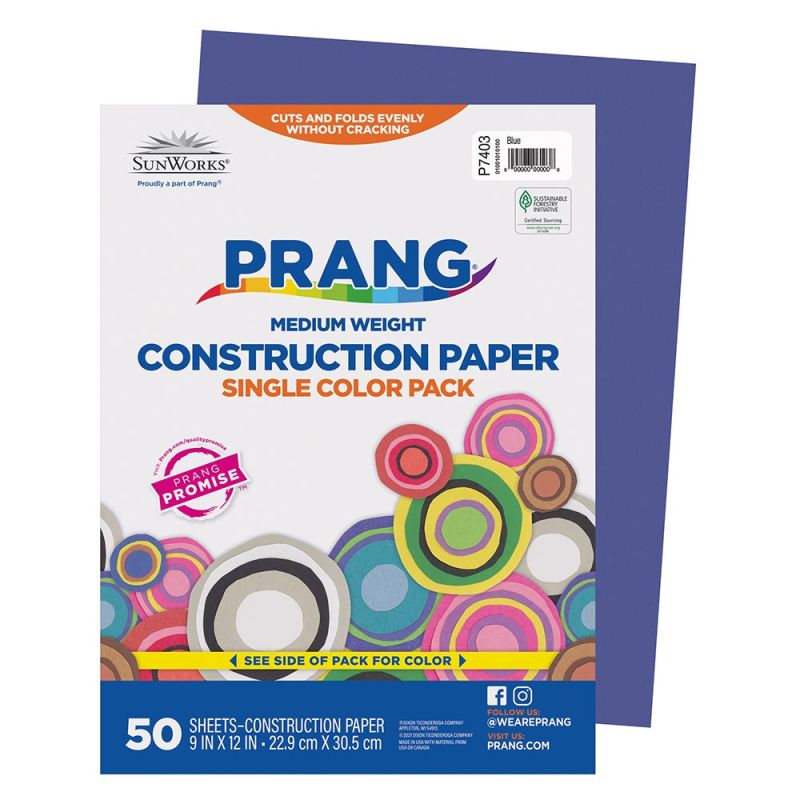 PAPER: Constr, Blue, 9 x 12, 50/pk
