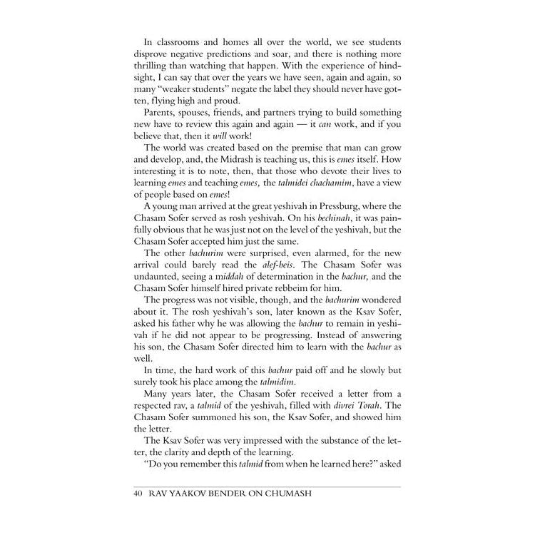 Rav Yaakov Bender on Chumash