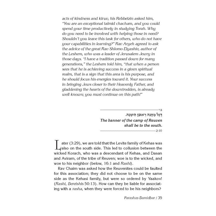 Rav Chaim Kanievsky on Chumash - Bamidbar