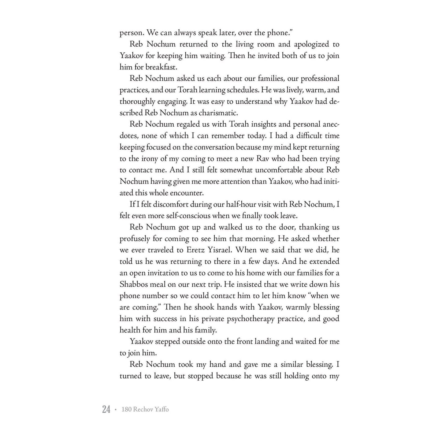 180 Rechov Yaffo - ${product_sku} - Menucha Publishers Inc.