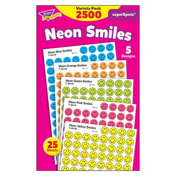 SuperSpots® & SuperShapes Variety Pack, Neon Smiles