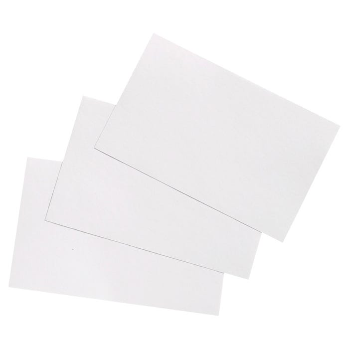 INDEX CARDS: White, 5x8, Unruled, 100/pk