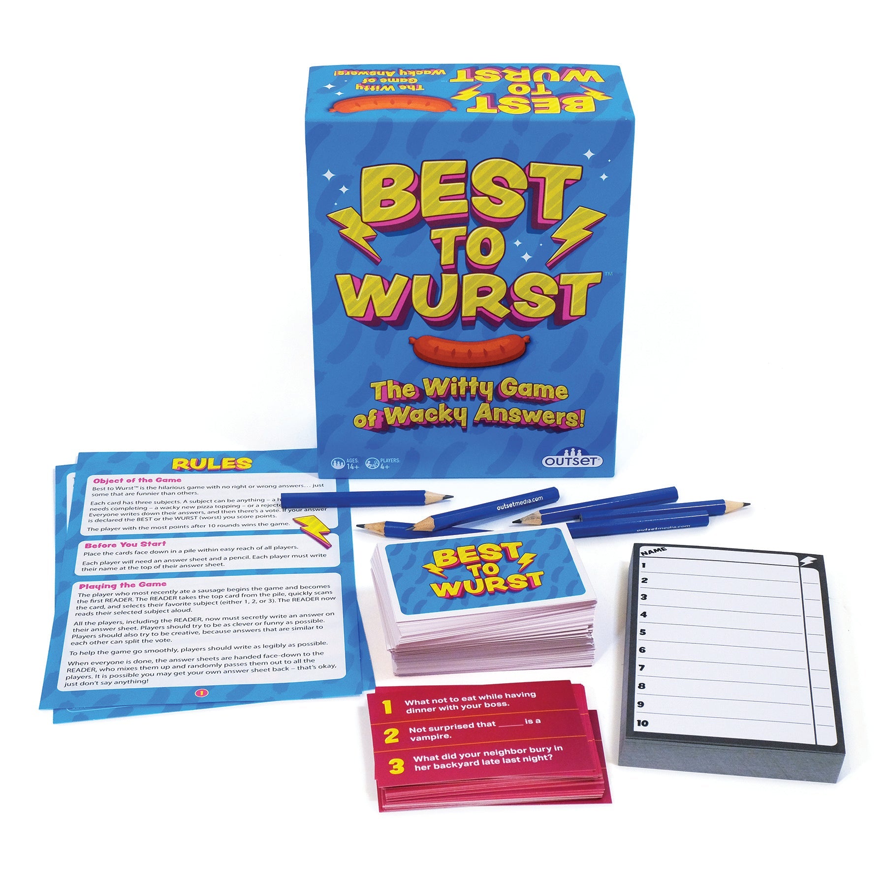 Best to Wurst cards