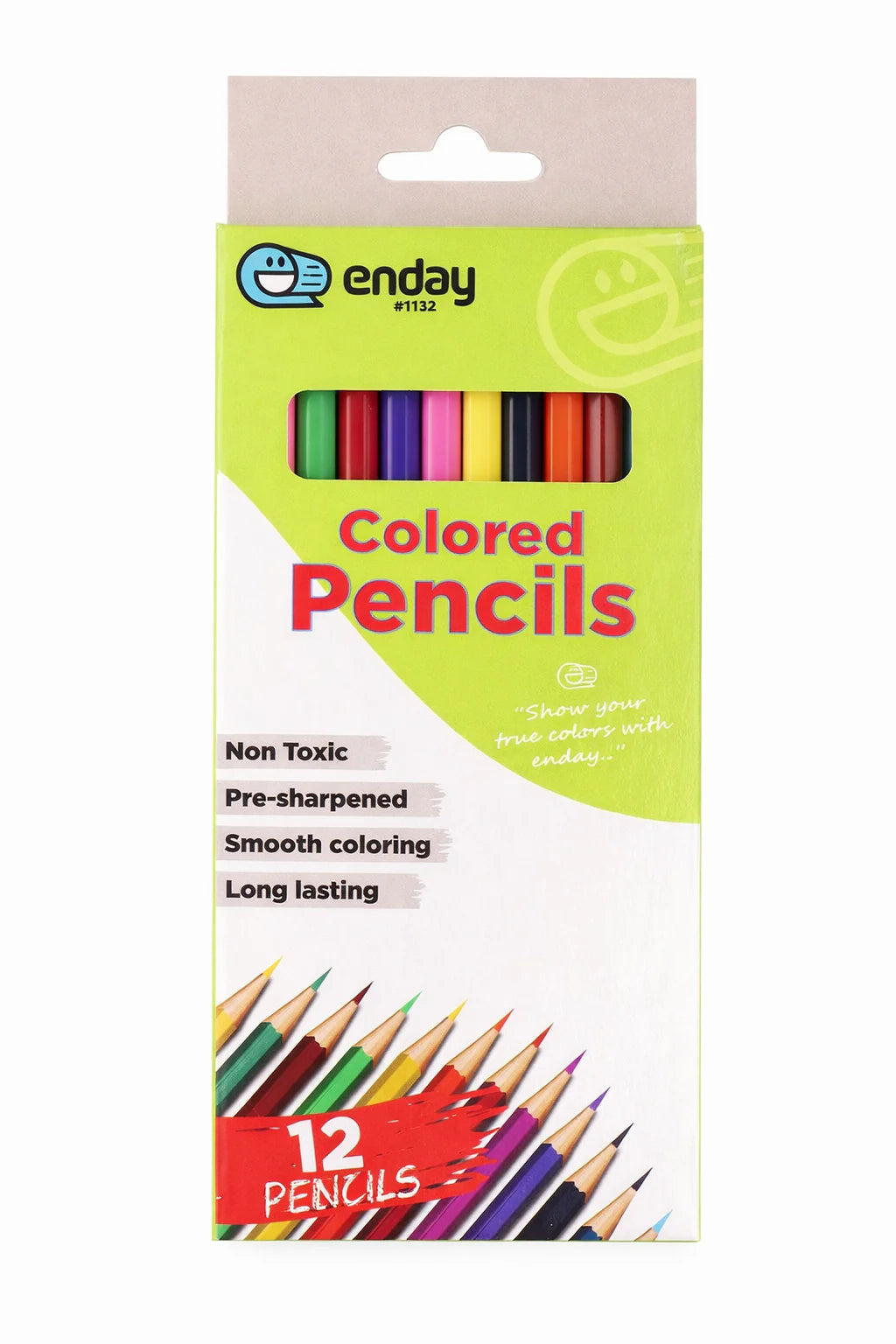 PENCIL: colored, asst, 7 - 7.5", 12/pk