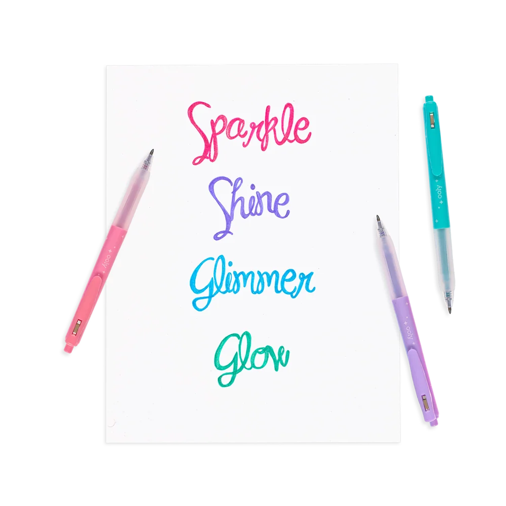 Oh My Glitter! Retractable Gel Pens - Set of 4