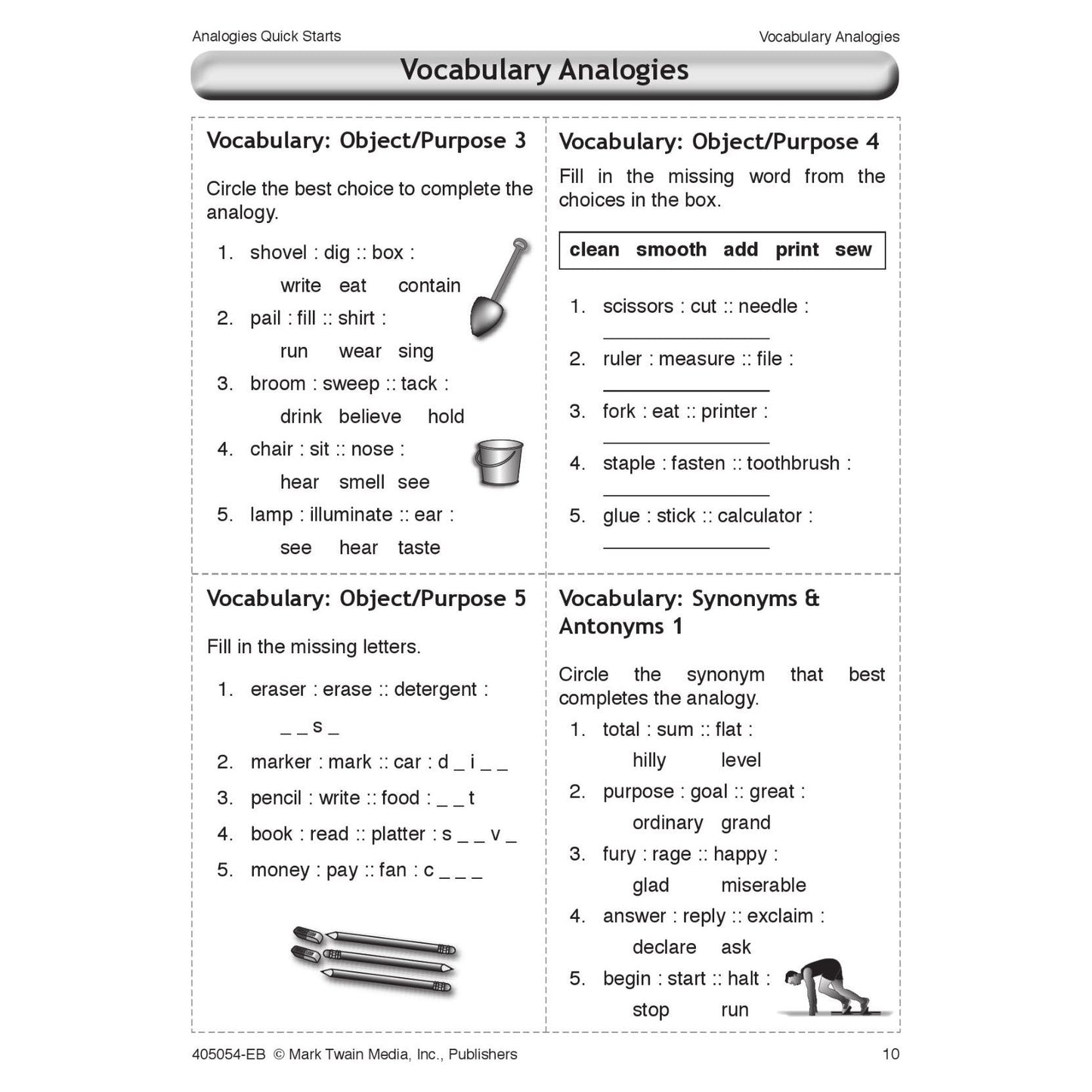 Analogies Quick Starts Workbook