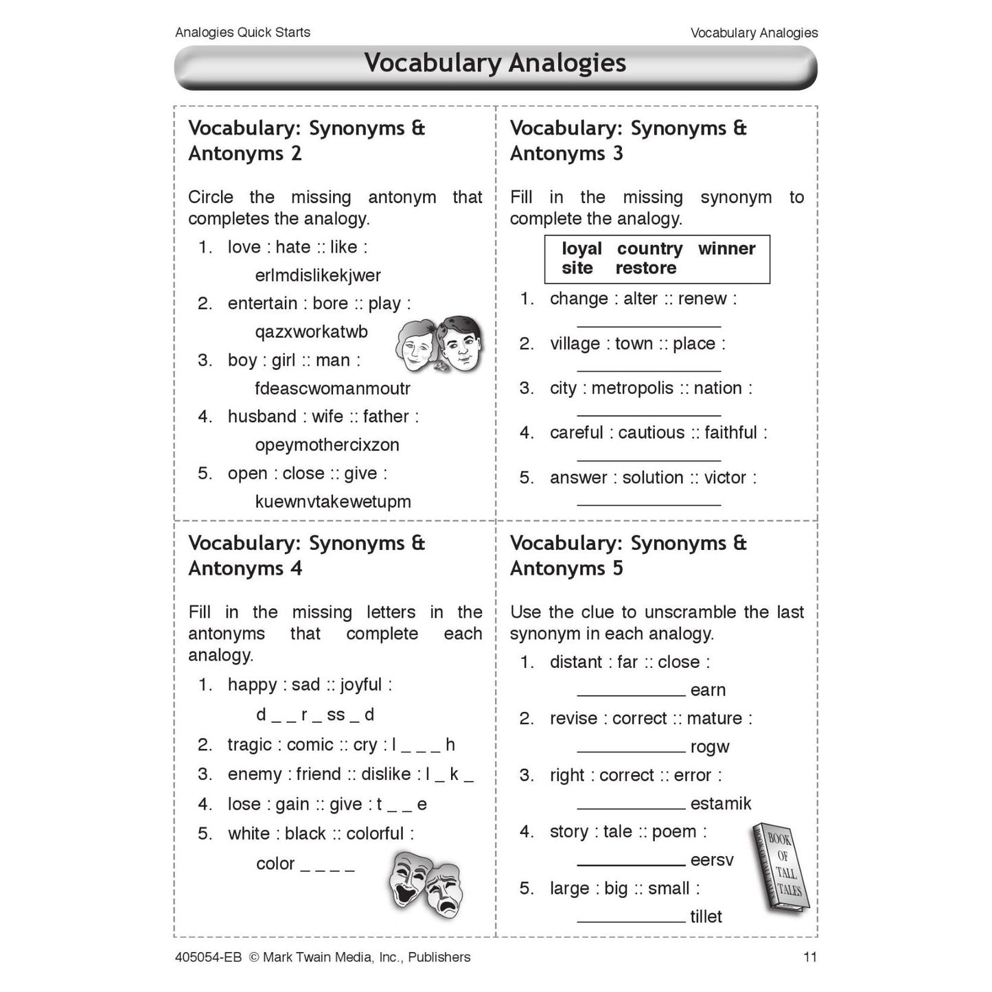 Analogies Quick Starts Workbook