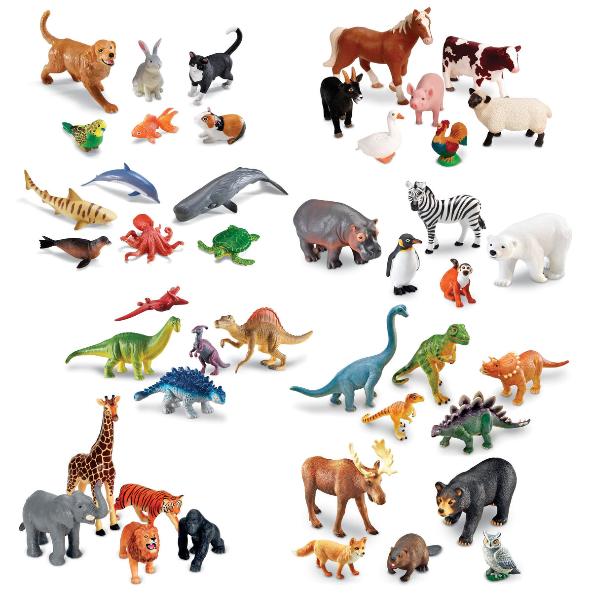 COUNTERS: Zoo Animals. Set of 44