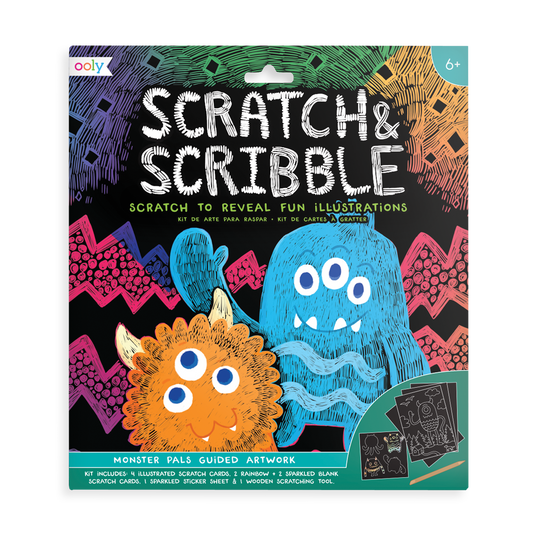 Monster Pals Scratch and Scribble Scratch Art Kit