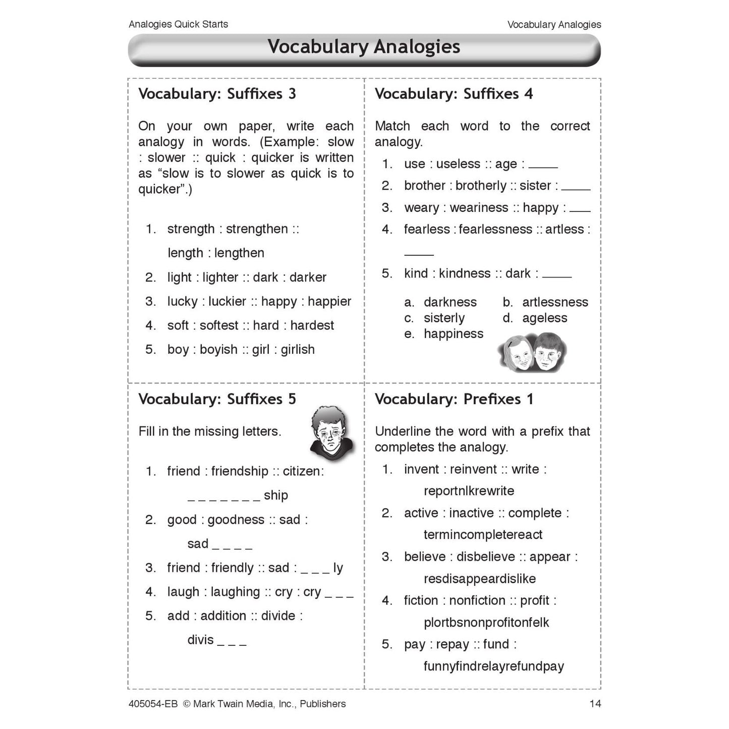 Analogies Quick Starts Workbook