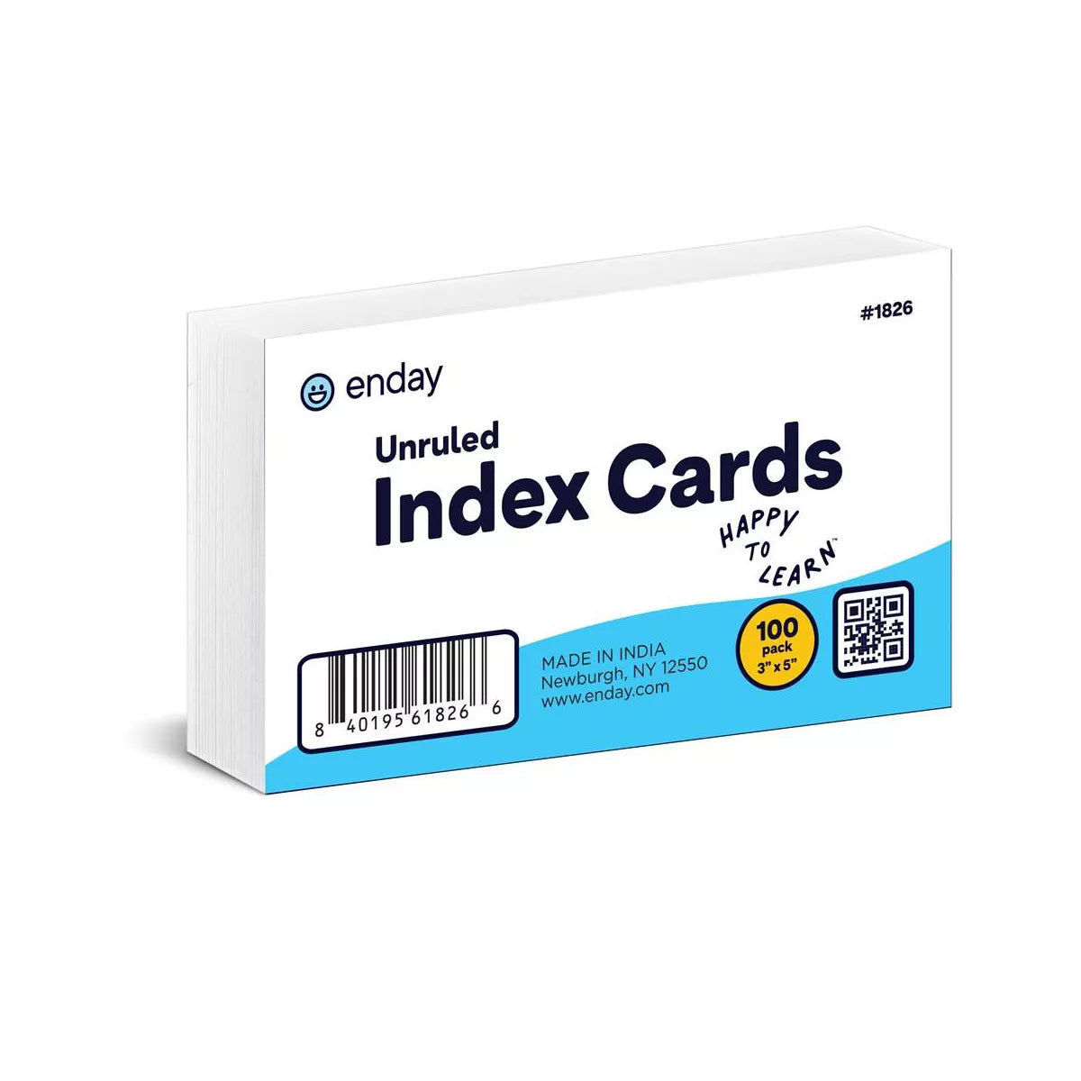 INDEX CARDS: Asst, 3x5, Ruled, 100/pk