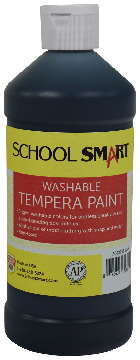 PAINT: Washable Tempera, Black,16oz