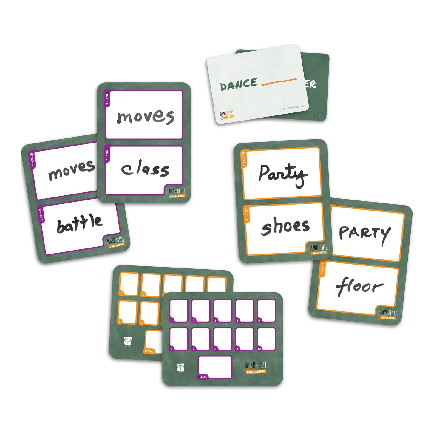 Blank Slate Challenge cards and slates