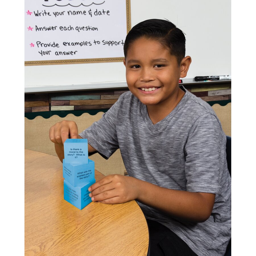 Foam Reading Comprehension Cubes close up