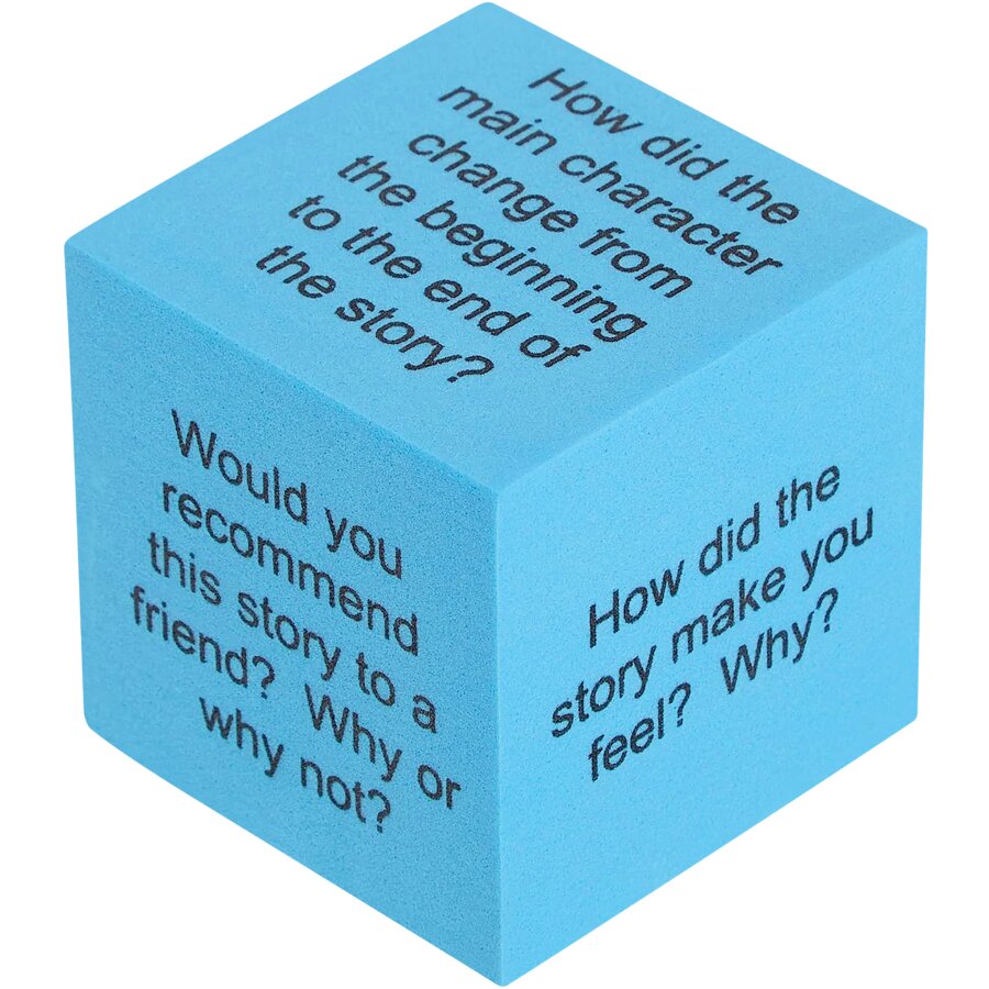 Foam Reading Comprehension Cubes questions