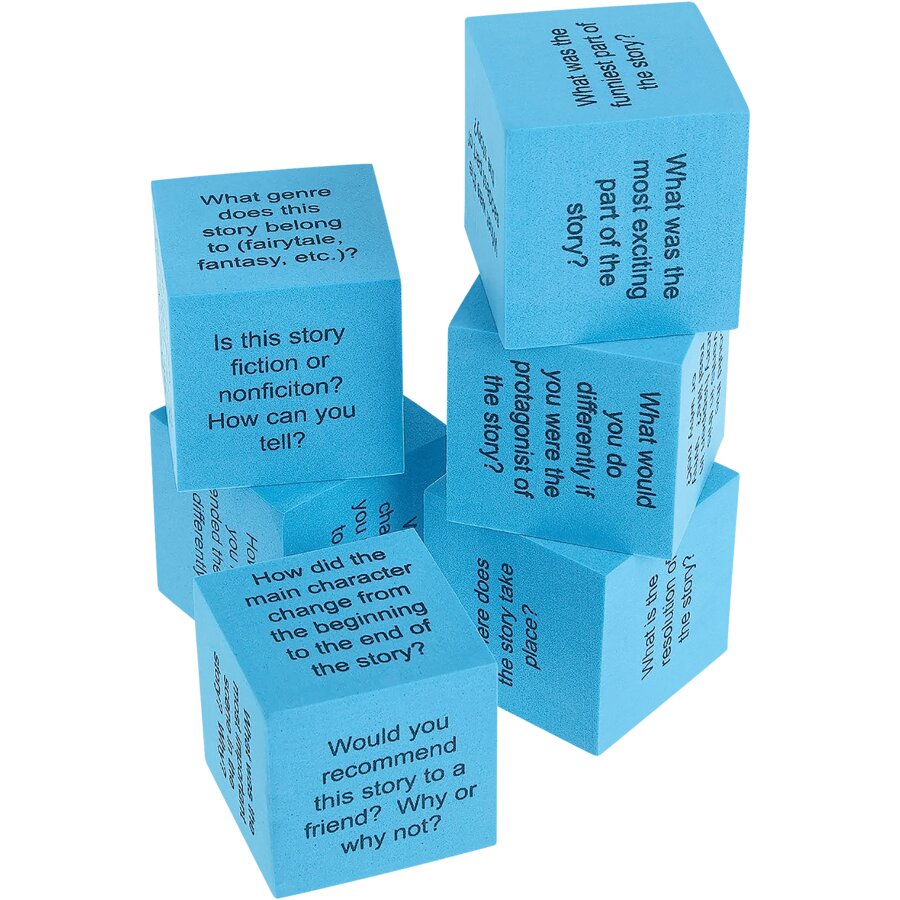 Foam Reading Comprehension Cubes set
